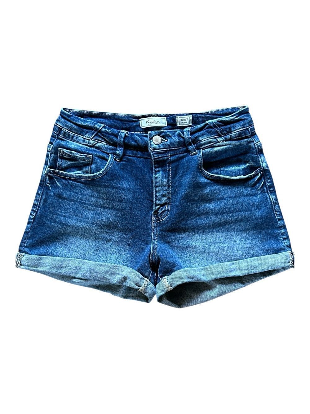 KanCan Kurvy Mid Rise Jean Shorts